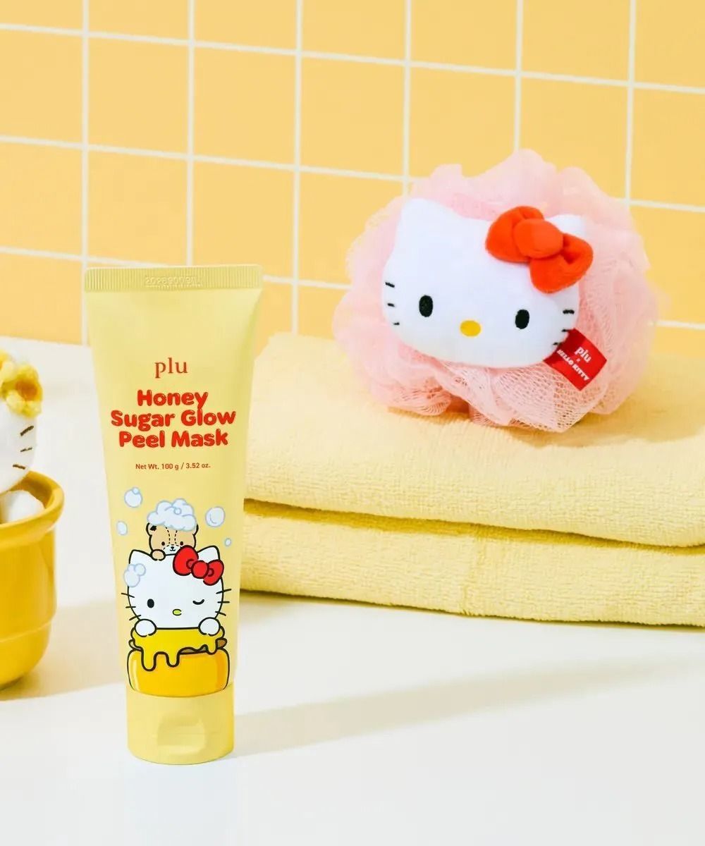 plu - Plu x Hello Kitty 蜂蜜糖去角質 150ml 附贈Hello Kitty 沐浴球