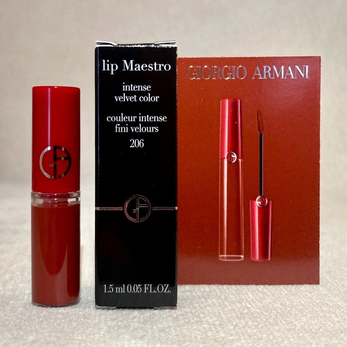 GIORGIO ARMANI - Giorgio Armani 臻致丝绒啞光唇釉 - 206 Cedar 1.5ml 平行进口