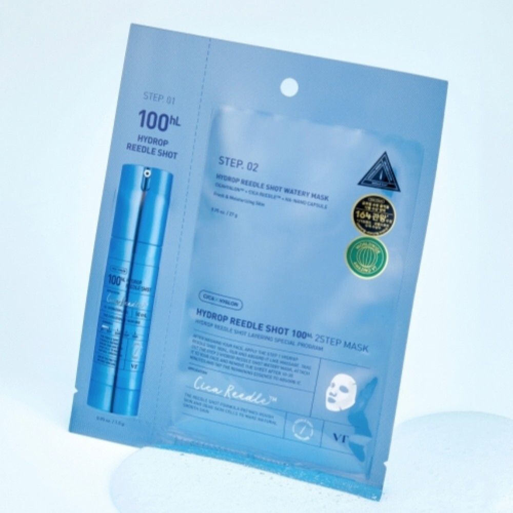 VT - 韓國VT藍色爆水保濕微針精華50ml/2 STEP面膜(2片裝) (平行進口)