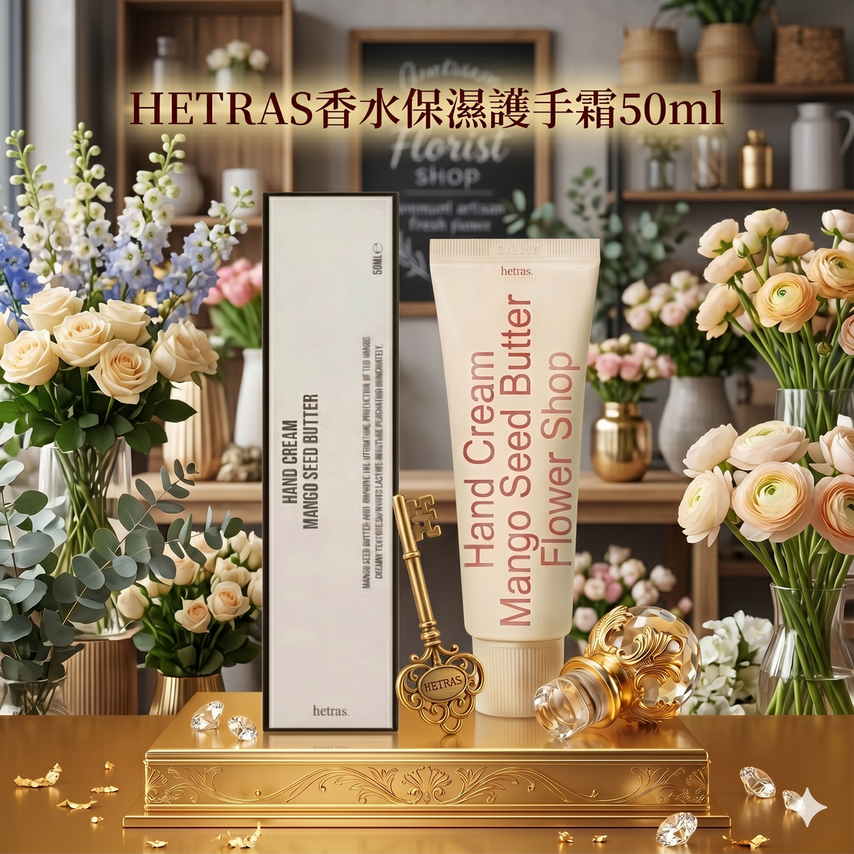 hetras. - HETRAS香水保濕護手霜(02FLOWER SHOP)50ml 平行進口