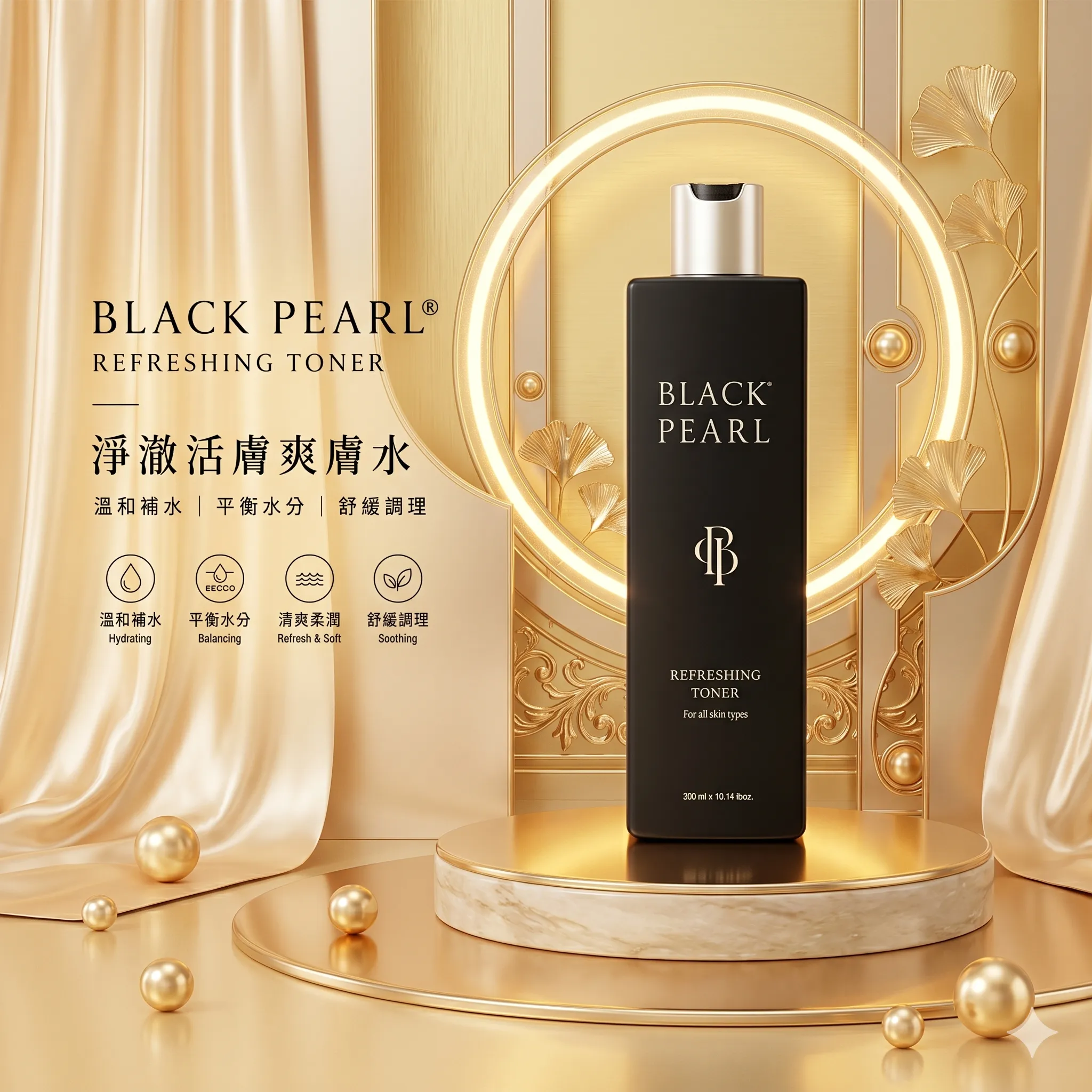 以色列 BLACK PEARL 淨澈活膚爽膚水 300ml